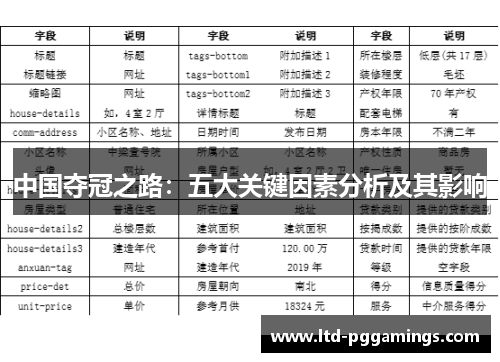 中国夺冠之路：五大关键因素分析及其影响